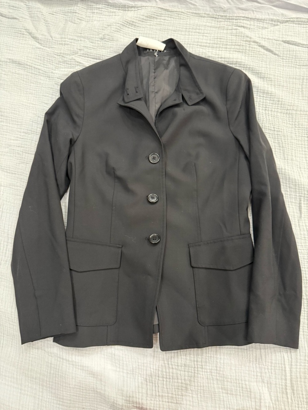 Theory Black Women's Tailored Three-Button Blazer